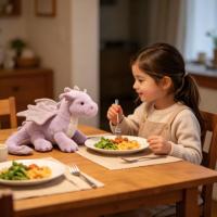 Peluches JC, jouets en peluche, dragon en peluche lavande, peluche mignonne, animal en peluche mythique, poupées en peluche douces, parfaites pour un cadeau d'anniversaire