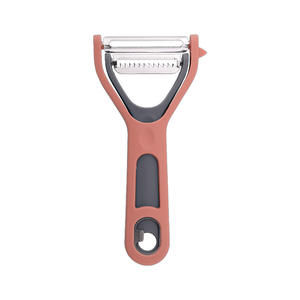 Pelador multifuncional con abridor de botellas, juego de 5 piezas para cocina, herramientas para frutas y verduras, gris, negro, cian, azul - Product Image 5