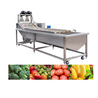 Commerciële Fruitwasmachine Plantaardige Luchtbel Wasmachine Groentesla Koolblad Reinigingsmachine Verwerkingslijn