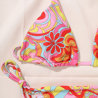 Femmes 2 pièces Sexy imprimé fleuri maillots de bain pour femme Micro Mini Bikini ensembles filles mignon maillots de bain
