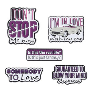 Pins Esmaltados con Letras de Música Rock SOMEBODY TO Love DON'T STOP Me NOW, Broches, Insignias para Mochila, Joyería, Regalo para Fans y Amigos - Product Image 1