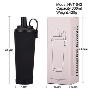 2025 New Fashion 830ml Large Capacity Portable Thermos Cup with Magnetic Handle Large Hole Vacuum Pearl Cup Absorption Features - Product Image 5