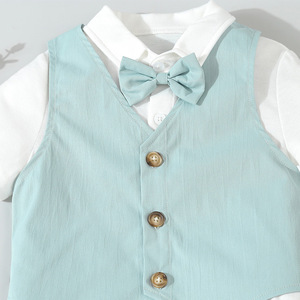 Set di Abbigliamento Elegante per Bambino in 3 Pezzi: <span class=keywords><strong>Camicia</strong></span>, Gilet e <span class=keywords><strong>Papillon</strong></span> per Feste Formali e Uso Quotidiano - Product Image 2