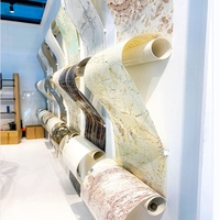 Panneau de placage en marbre ultra fin poli de 1 mm et 2 mm pour revêtement mural, sol, villa, hôtel, décoration de salle de bain