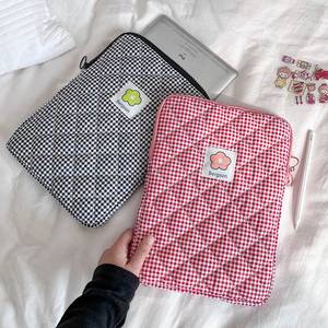 <span class=keywords><strong>Pochette</strong></span> de protection en coton matelassé à carreaux, rouge et noir, <span class=keywords><strong>pour</strong></span> tablette d'ordinateur portable, <span class=keywords><strong>pour</strong></span> <span class=keywords><strong>iPad</strong></span> Air <span class=keywords><strong>Pro</strong></span> - Product Image 4