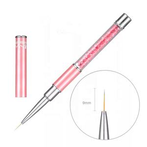 Pinceau à ongles en nylon rose de haute qualité, 12 styles, pour la décoration des ongles, la manucure, la pédicure, la beauté, la décoration des ongles - Product Image 2