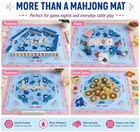 Tapis de table de mahjong pliable robuste et résistant à l'usure, absorbant les chocs, pour les jeux de société et les rassemblements familiaux en intérieur