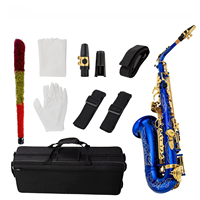 Saxophone alto Eb pour débutants, accessoires complets, laiton laqué, 4 couleurs, instrument à vent pour l'apprentissage à partir de zéro