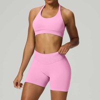 Ensemble 3 Pièces Tenue de Sport Fitness Yoga pour Femme