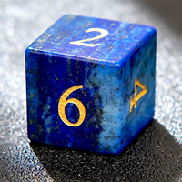 1 pièce de dés de jeu de rôle DND en hématite verte naturelle, faits à la main, polyédriques, en cristal, écologiques, de collection, pour jeux de société Dungeons & Dragons