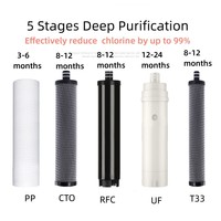 Purificateur d'eau sans réservoir avec filtre japonais, robinet et eau minérale