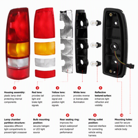 Feux arrière à LED pour GMC Sierra 1999-2006 1500 2500 3500, clignotants séquentiels, plug and play, style OEM