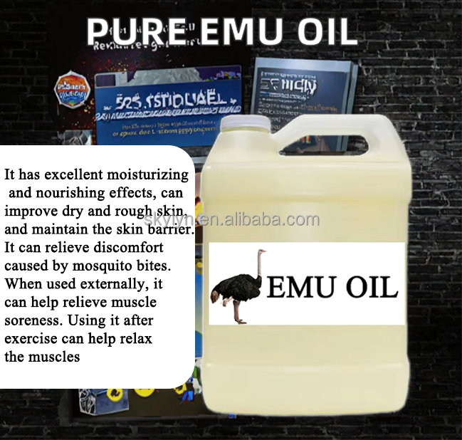 Azurecopse Ostrich & Emu Fat Oil 100% Pure Massage Oil Liquid Skin Care ...