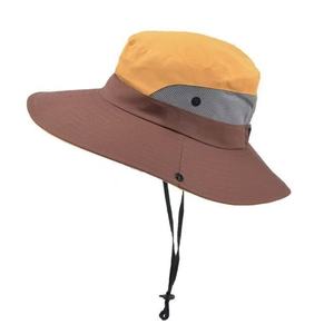 Bucket Hat Sun Protection Breathable Outdoor Adult Unisex Summer Hiking Fishing Sport Hat Solid Color Polyester - Product Image 1