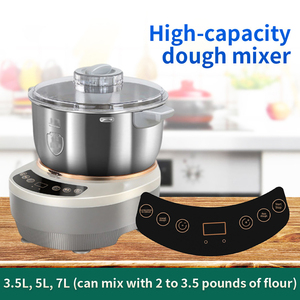 Mélangeur à pâte électrique portable multifonction 3,5L 5L 7L, batteur sur socle pour cuisine, mélangeur à gâteau, à farine et à pâte à pizza - Product Image 2