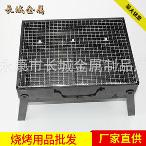 Parrilla de barbacoa cuadrada de acero inoxidable Changcheng, parrilla portátil para exteriores con malla de alambre electrochapada para acampar - Product Image 2