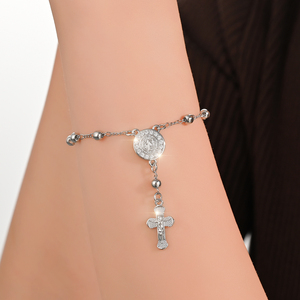 Pulseras Religiosas Geométricas <span class=keywords><strong>de</strong></span> Latón con la Virgen <span class=keywords><strong>de</strong></span> Guadalupe, Zirconia, <span class=keywords><strong>Rosario</strong></span> Cristiano <span class=keywords><strong>de</strong></span> Jesús, Cruz, Chapado en <span class=keywords><strong>Oro</strong></span> <span class=keywords><strong>de</strong></span> <span class=keywords><strong>14K</strong></span>, Regalo <span class=keywords><strong>para</strong></span> <span class=keywords><strong>Mujer</strong></span> - Product Image 5