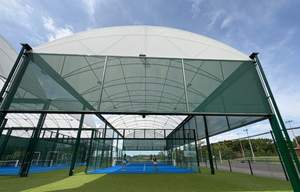 Tetto in Tessuto PVC Impermeabile per Campi da Padel e Tennis 6m e 8m con Rete <span class=keywords><strong>Bianca</strong></span> Attrezzatura per Campo da Tennis - Product Image 5