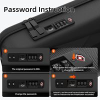 Mini étui coque rigide ordinateur portable d'affaires serrure à combinaison accessoires étanches Port de charge accès PC sac à dos Dayback sac à dos