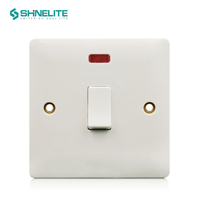 Interrupteur électrique de haute qualité standard britannique 45A interrupteur de cuisinière murale à double pôle