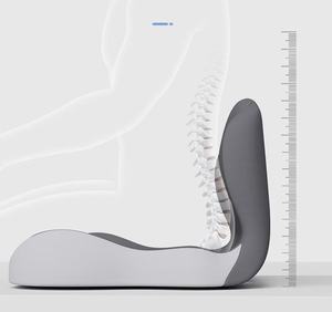 Memory Foam One-piece Seat Cushion Backrest Office Chair Cushion Massage Lumbar Support Pain Relief Breathable Car <b>Butt</b> <b>Pad</b> - Product Image 5