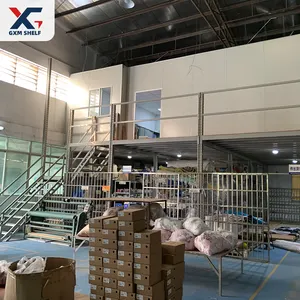 GXM For Garment Factory Mezzanine Shelf Loft Racking Double Shelves Rack