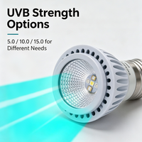 Ampoule LED UVB pour reptiles Petpetzone OEM, lumière pour vivarium 3W 5.0/10.0/15.0 UVB, écologique, 110-240V GU10 E26
