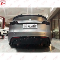 Kit carrosserie Z-ART noir brillant pour Tesla Model Y : Lame avant + Lame arrière, Aileron avant + Jupes latérales, Kit diffuseur
