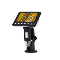 Caméra de reprise de soudure supérieure Microscope numérique portable USB avec écran LCD et écran de 5 pouces Grossissement 500/1000X Résolution 960P