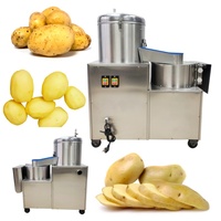 Machine à éplucher et couper les patates douces à faible coût, éplucheuse-laveuse, coupe-légumes pour taro, machine à faire des frites et des chips de pommes de terre