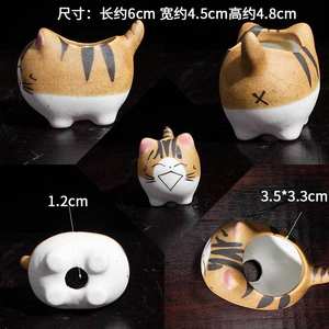 Pot Tanaman Mini Keramik Hewan Lucu Bergaya Rustic Ramah Lingkungan Tahan Lama, Pot Sukulen Kucing Imut, Pot Bunga Mini Kreatif - Product Image 3