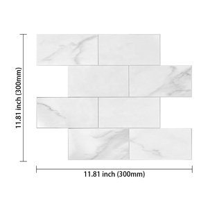 Распродажа, материалы для домашнего декора, самоклеящиеся, для очистки и наклеивания, белая мраморная плитка для метро - Product Image 2