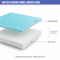 Tissu en mousse laminée de velours pour orthèses de rééducation médicale, équipement de protection sportif, doublure de casque, doublure de ceinture de protection lombaire