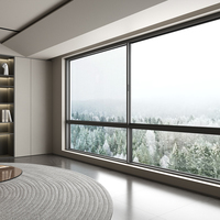 Fenêtre coulissante en aluminium DERCHI, durable, isolante thermique et insonorisée, profilé en aluminium, fenêtres coulissantes en aluminium avec moustiquaire