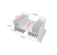 Dissipateur thermique universel en aluminium, pour serveur, ordinateur, processeur refroidisseur, carré pour relais solide, fin incurvée, dissipateur thermique