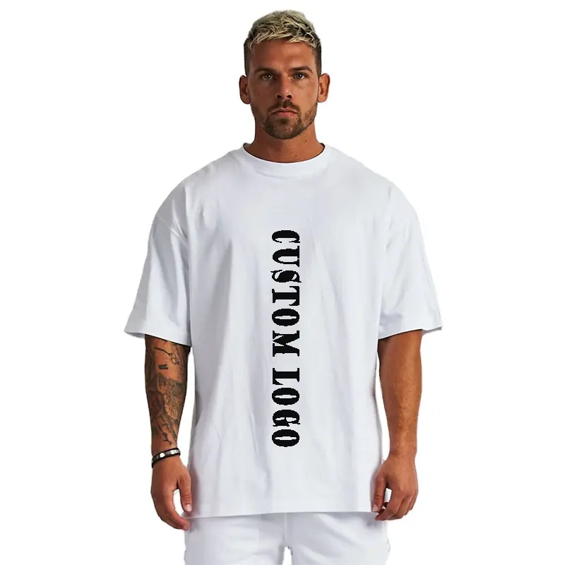 T-shirt Fabricante China Boxy Cotton Essentials Oversized Blank Men T shirt Logotipo Personalizado