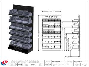 Espositore cosmetico nero Multi-livello personalizzabile in fabbrica ideale per la vetrina dei prodotti di trucco al dettaglio - Product Image 5