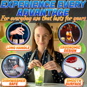 Dài xử lý Cocktail muỗng thanh muỗng thép không gỉ trộn xoắn ốc mô hình thanh giọt nước muỗng thanh công cụ bartender công cụ <span class=keywords><strong>barware</strong></span> - Product Image 4