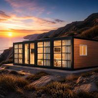 Maison préfabriquée en conteneur Boxspace 40 pieds, 4 chambres, avec salle de bain et cuisine