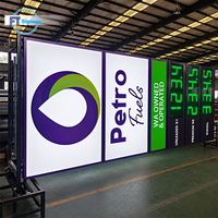 Panneau de station-service avec profil en aluminium, éclairage frontal, étanche IP65, CE ROHS, haute luminosité, affichage des prix du carburant