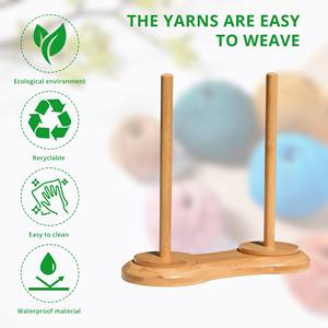 Soporte de bola de hilo Premium Youlike, soporte de bola de hilo giratorio, soporte de hilo de madera Doble - Product Image 5