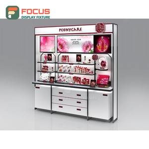 Modern Shop Interior <b>Lockable</b> Floor Display Stand One Stop Solution Cosmetic Display <b>Cabinet</b> - Product Image 6