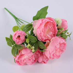 Flor de Peonía Artificial de 7 Cabezas, Simulación de Peonía, Rosa Philipos para Decoración de Escritorio, Hogar y Bodas - Product Image 4