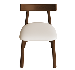 Ensemble de 2 chaises de salle à manger modernes avec cadre en bois massif, design ergonomique sans accoudoirs, coussins épais en PU, durables et écologiques pour la maison et l'hôtel - Product Image 2