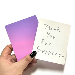 Индивидуальный текст CMYK красочная печать благодарственная открытка писать на спине маленькая поздравительная открытка для поддержки
