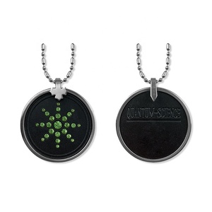 Collier d'énergie scalaire quantique, pendentif en <span class=keywords><strong>pierre</strong></span> <span class=keywords><strong>de</strong></span> <span class=keywords><strong>lave</strong></span> naturelle avec ion négatif - Product Image 1
