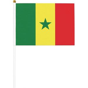 Drapeau national du Sénégal en polyester, mini-drapeau à agiter à la main, 14x21cm, pour les campagnes électorales et les événements - Product Image 2