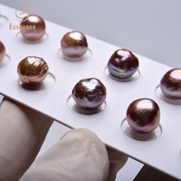 Perles Edison en métal aurore de 10-13mm, presque rondes et naturelles pour la fabrication de bijoux