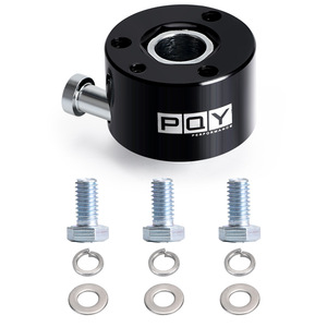 POYRACING พวงมาลัยแบบถอดเร็ว ฮับ 3 โบลท์ อะแดปเตอร์อะลูมิเนียมสำหรับรถแข่งขนาด 3/4 นิ้ว - Product Image 2