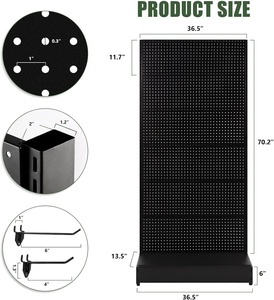 Comodi <span class=keywords><strong>negozi</strong></span> di alimentari forniture <span class=keywords><strong>per</strong></span> <span class=keywords><strong>ufficio</strong></span> di liquori pannelli a pioli a lato singolo Gondola scaffalatura a parete espositore - Product Image 5